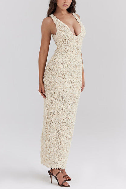 Noor | Floral Backless Maxi Dress
