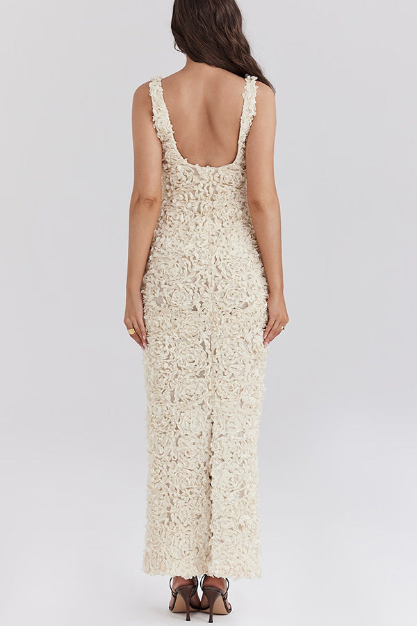Noor | Floral Backless Maxi Dress