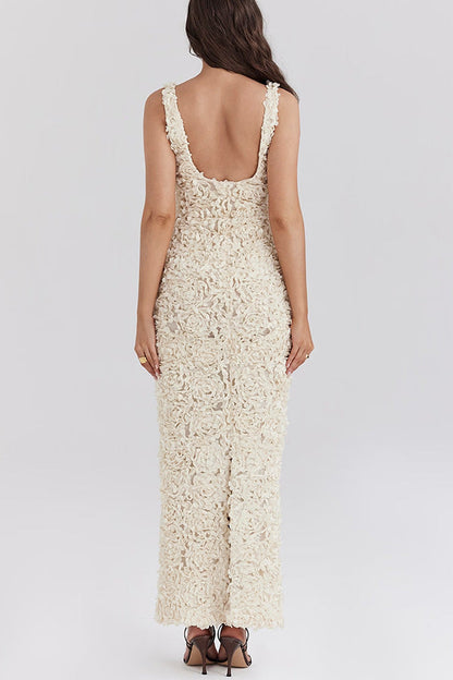 Noor | Floral Backless Maxi Dress